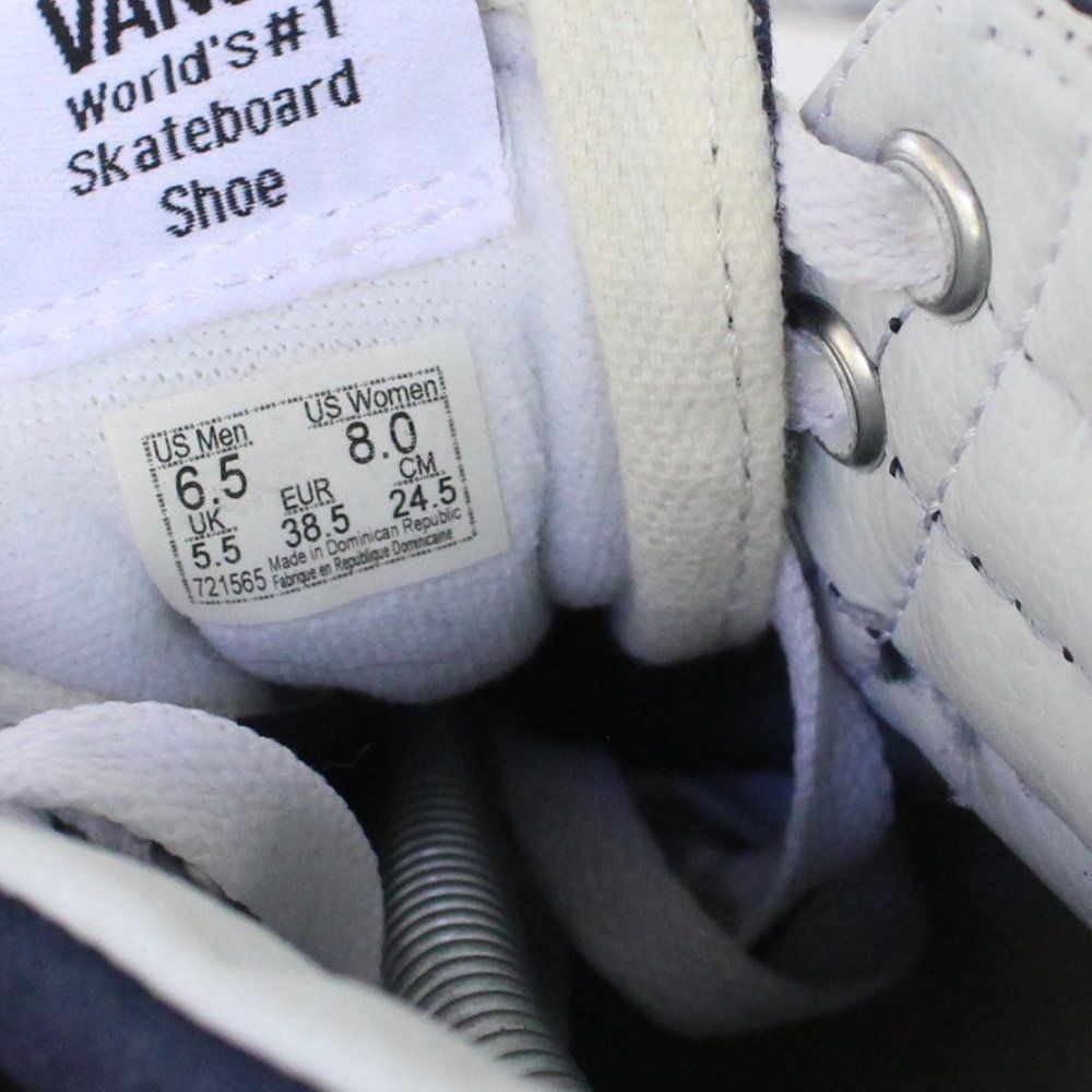 Vans Sk8-Hi Canvas High Top Sneaker Woman's Size 8 Navy Blue Shoes Retro - Picture 9 of 9